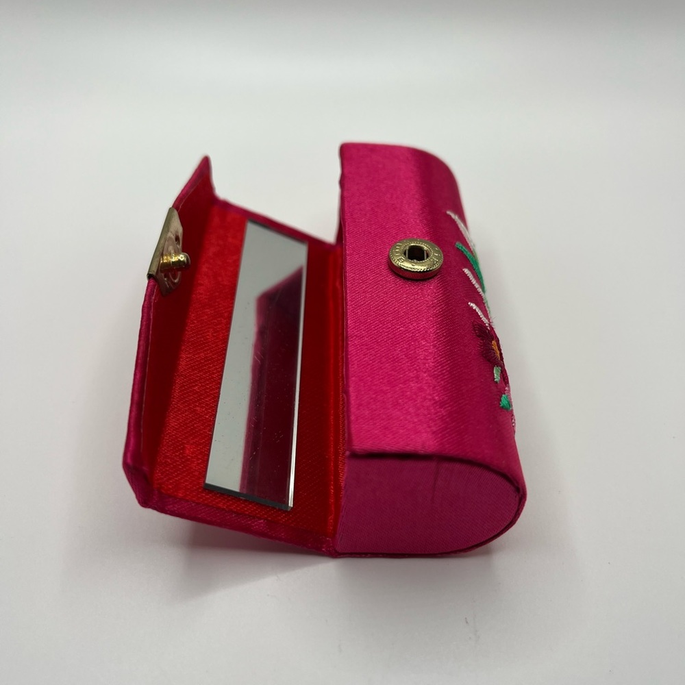 3.5” Lipstick Holder Deep Pink w/ Mirror